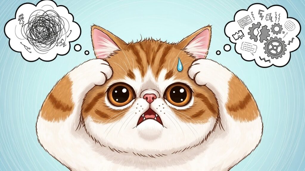 エキゾチックショートがストレスでイライラしている