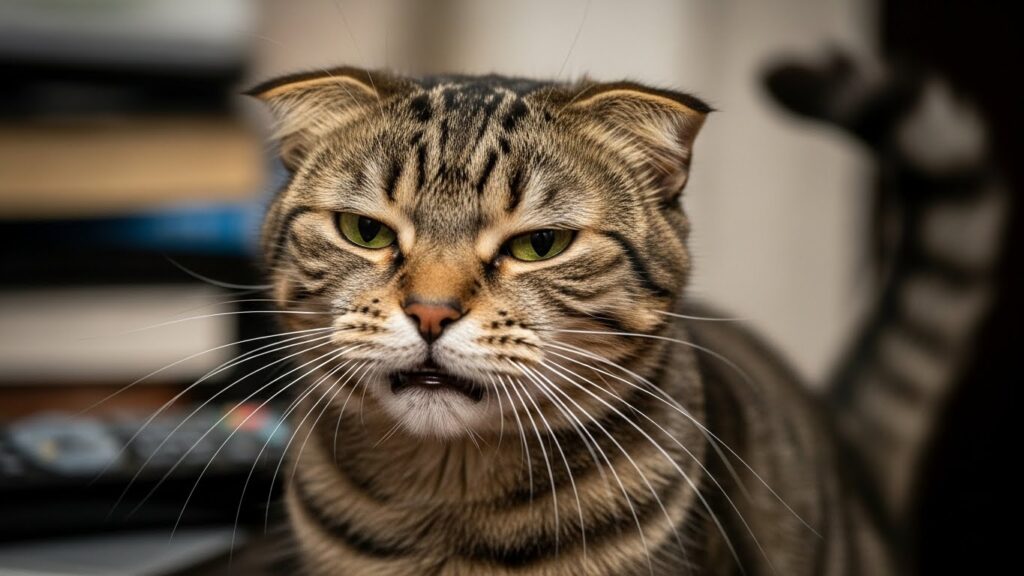 猫がイライラしている