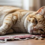 猫が体調不良でぐったりしている