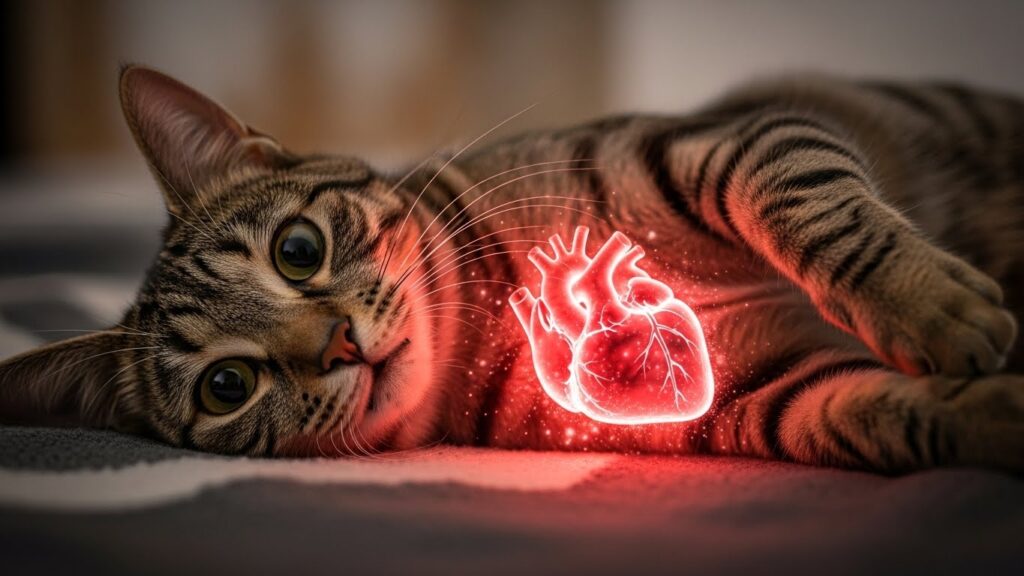 猫の心臓に負担がかかっている写真